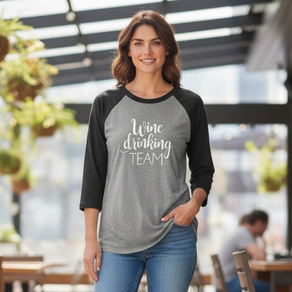 Next Level Apparel Gray and Black Tee